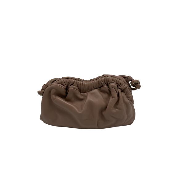 Mansur Gavriel Mini Brown Leather Cloud Leather Clutch - Picture 2 of 5